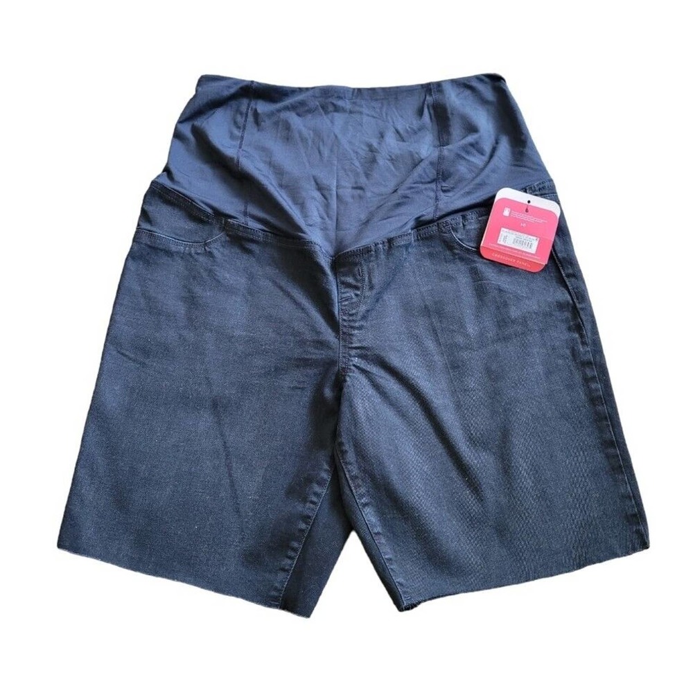 Isabel Maternity Women's Size 16 Over Belly Bermuda Maternity Jean Shorts